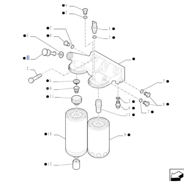 Pompa ręczna filtra paliwa 4890811 New Holland
TS 110A, 125A
T 6020, 6030, 6040, 6050, 6060