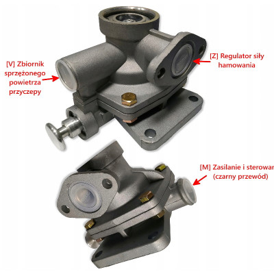 Zawór hamulcowy przyczepy D-47 D-50 D-732