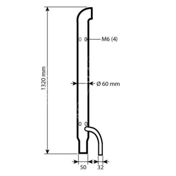 SPO3087 Rura wydechowa Case-IH, New Holland 5091485