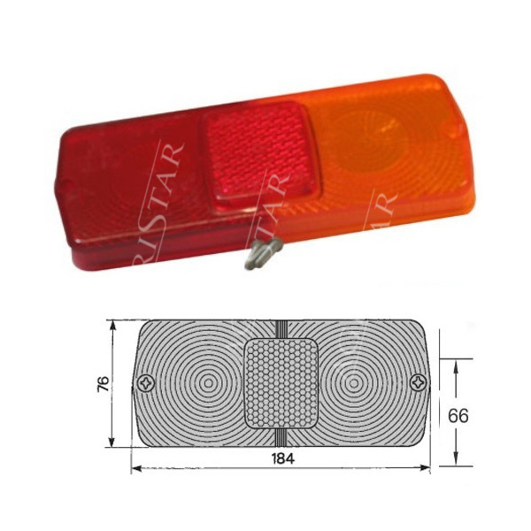 Klosz lampy tył Massey Ferguson Ford New Holland TD 8530, 8630, 8730, 8830 David Brown