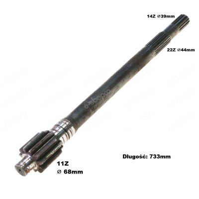 Wałek półoś prawa case ih new holland TD60 , TD70 , TD80 , TD90 , TD95 fiat 5141650 farmall jx vj  66 td td5 td5000 tdd