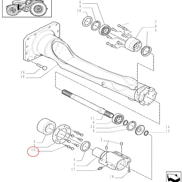 Śruba podkładki piasty koła sworznia zwrotnicy M10x1,25 Case Maxxumm JX Puma MXU New Holland TN TL TM 14233634 14233631 14233624