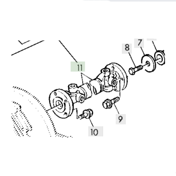 PON3666 John Deere Antriebswelle 318,5 mm