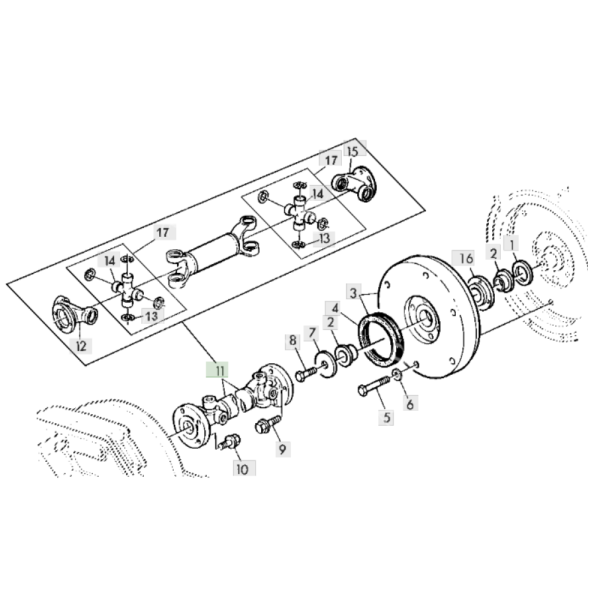 PON3666 John Deere Antriebswelle 318,5 mm