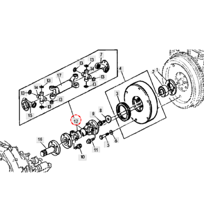 Wał napędowy AL117424 AL113398 AL111284 AL81381 John Deere 6800 6900 7500