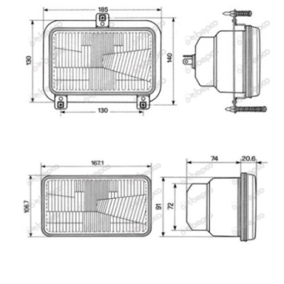 Reflektor lampa new holland 8770 8870 8670 g210 l95 same silver diamond lamborgini plus Premium