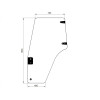 Szyba,drzwi,Prawych JXU 100 JXU 1090 1100 70 80 90 MXM 120 130 Fiat M100, M115 Ford New Holland TL100 TM115, TM120, TM125, TM130