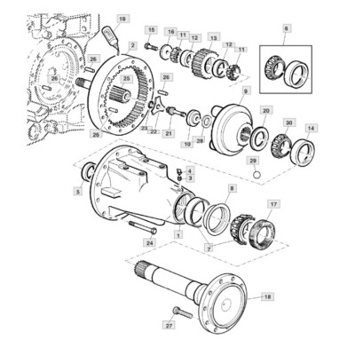 Radlager hinten RE286515, JD8259 + JD8954, LM814849/10 78x117x25