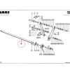 Wałek napędu podsiewacza Claas Dominator 88 96 98 112 Mega 203 204 350 Medion 310 320 330 Commandor 114 1495mm fi 48mm 605000