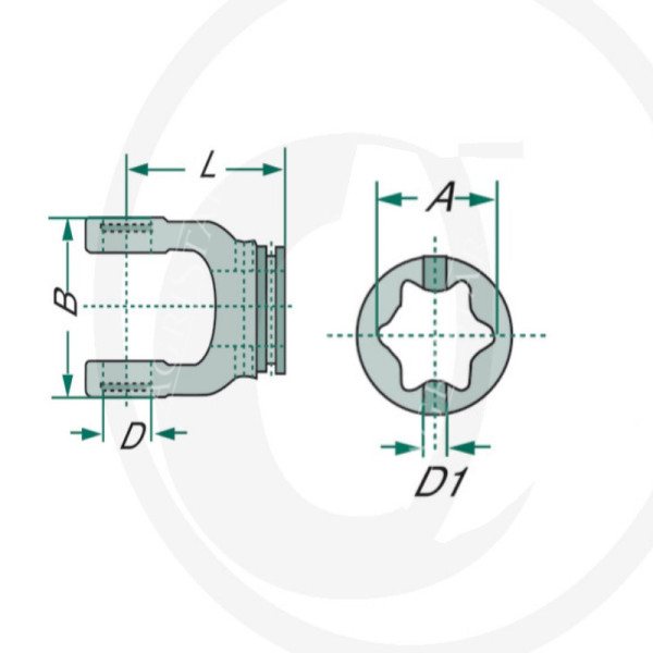 WOM1713 WIdełki wału Walterscheid org
