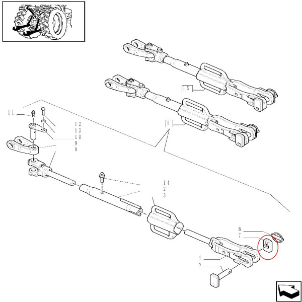 Podkładka sworznia ramienia podnośnika Case Maxxum MXU New Holland TSA T6.180 T6020 T6030 T6050 T6070 5191223