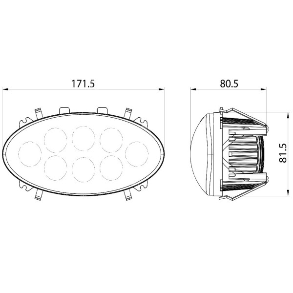 Lampa robocza LED Case 8240 9230 9240 John Deere 9370R, 9460R 9520R 6210R 7215R 7230R 6105R 8235R 47430977 47430979 RE269637