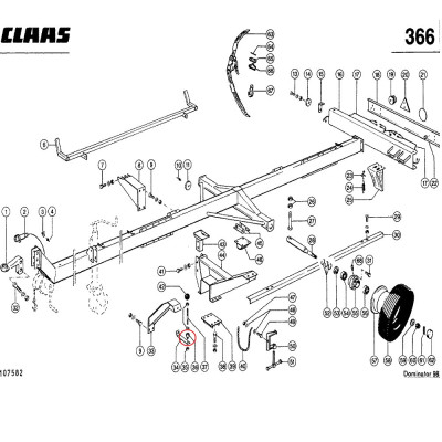 624592 Odbojnik gumowy Claas Dominator 88 98 108 Lexion 580 470 430 Mega 202 204 Commandor Jaguar 860 880 690 Xerion 2500 3000
