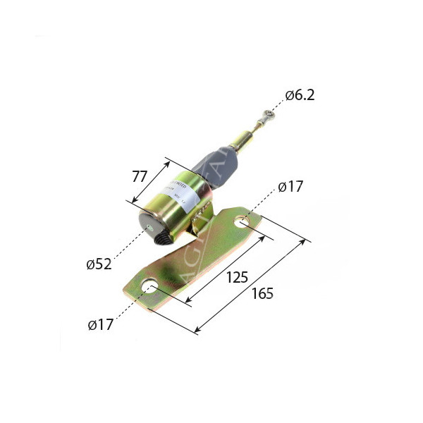 Elektrozawór gaszenia pompy wtryskowej 3991624 3967019  87435487