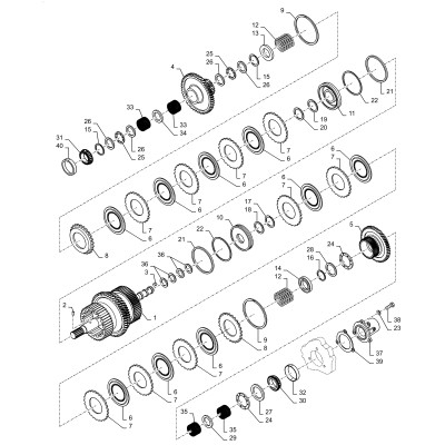 228799A1 228799A1 Tłok 4 czwarty czwartego bieg biegu Case MX135 MX150 MX170 MX100C MX100 MX80C MX110 MX90C MX120