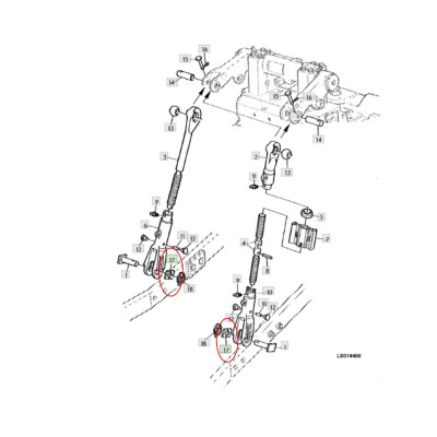 Podkładka sworznia widełek ramienia podnośnika John Deere 6100 6200 6300 6400 6600 6130 6230 6330 6430 6530 L78761 L156665