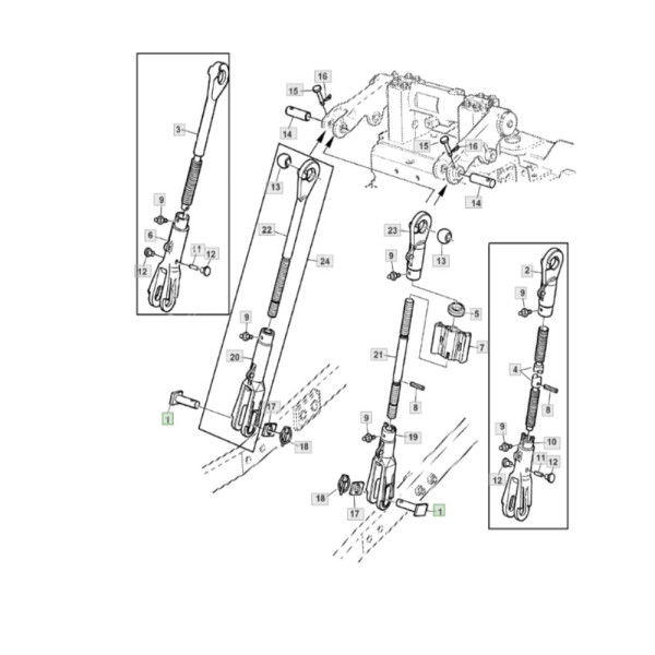 Armaufhängungsstift 20mm L158186, AL78854, L156669