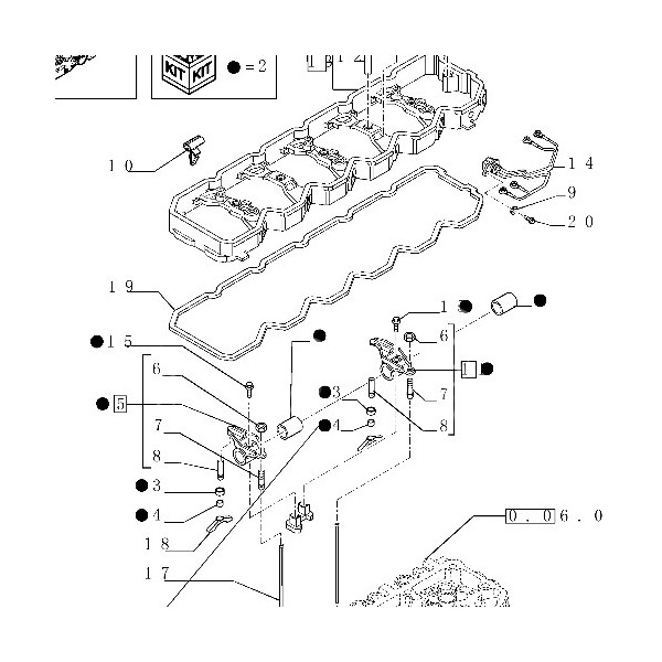 SUS2239 Uszczelka pokrywy zaworów 2853784 504070038
