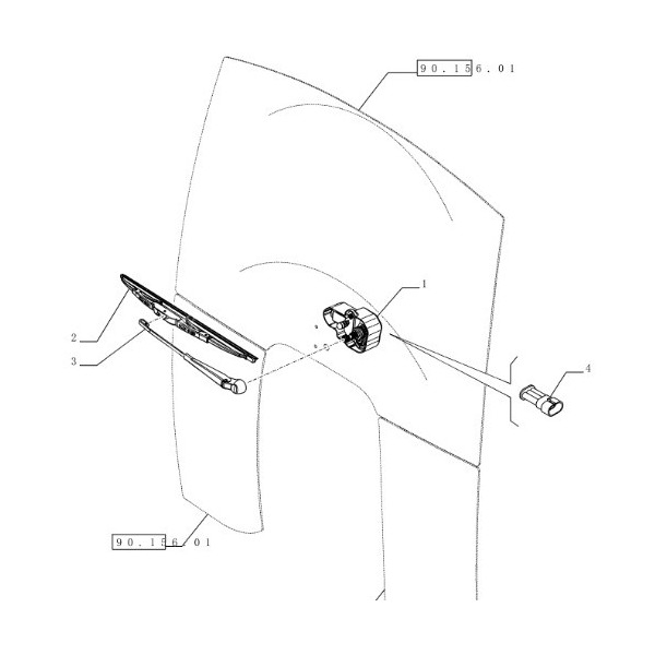 Silniczek wycieraczek Case JX New Holland TD 84346680, 47512620