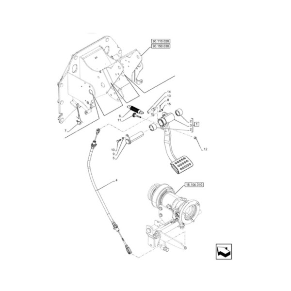 Linka sprzęgła Case
Farmall 55A, 65A, 75A
T4.55S, T4.65S, T4.75S, 

Nr. porównawcze:
47659388    
760mm 76cm