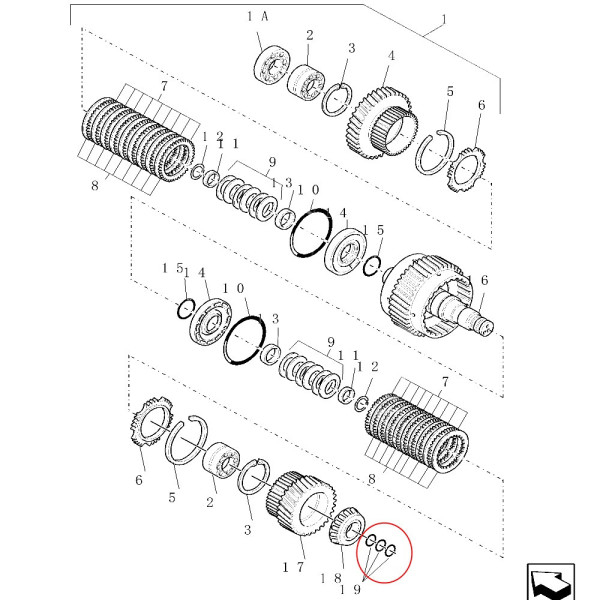 Uszczelnienie wałka w skrzyni 1szt. New Holland 8670 8770 8870 8970 86024375