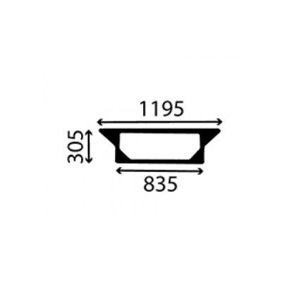 AKK2630 Heckscheibe unten grün mit Aufdruck