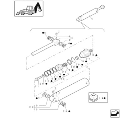 Zestaw uszczelnień siłownika Boom 63,5x135mm Case:
580SR
590SR
695SR SM
New Holland:
FB200
LB95, LB110, LB115