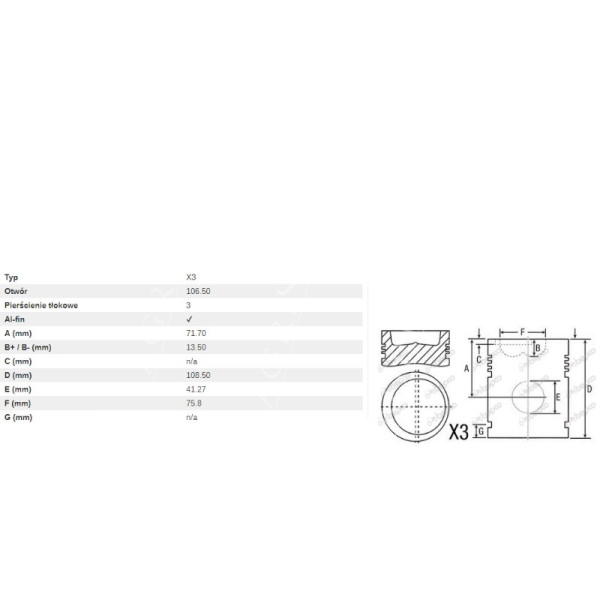 SCY3085 Motorkolben 106,5 mm John Deere