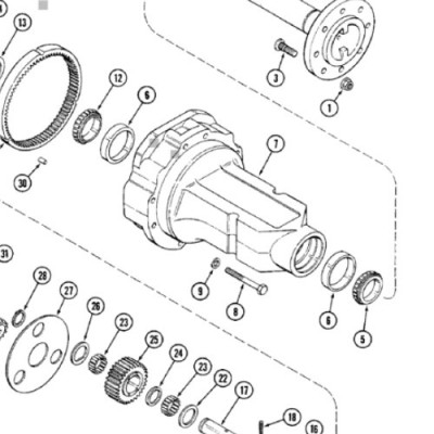 PON2054 Łożysko piasty koła (stary typ)