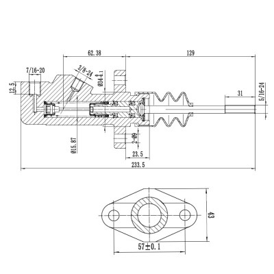 Pompka hamulcowa Valtra 702, 802, 1102 Massey Ferguson 1014, 1024, 1114, 1134 690 698 595 Landini