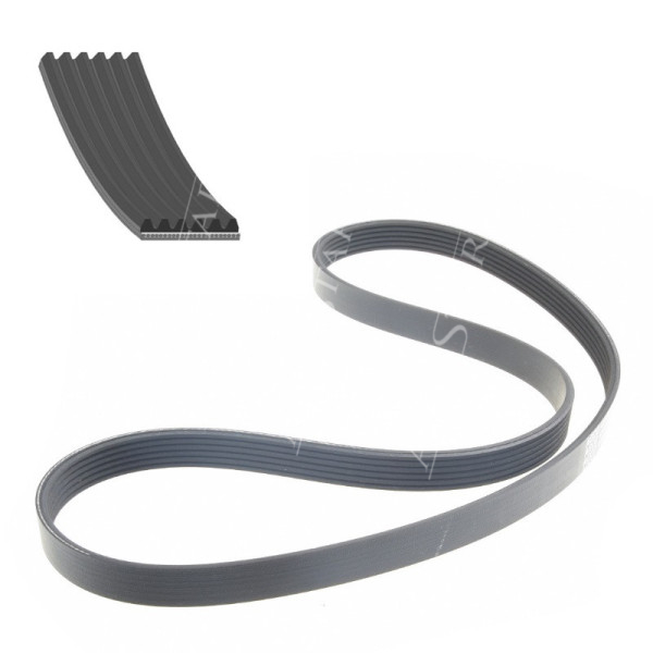 Pasek wielorowkowy napędu sprężarki klimatyzacji i alternatora massey ferguson 6pk