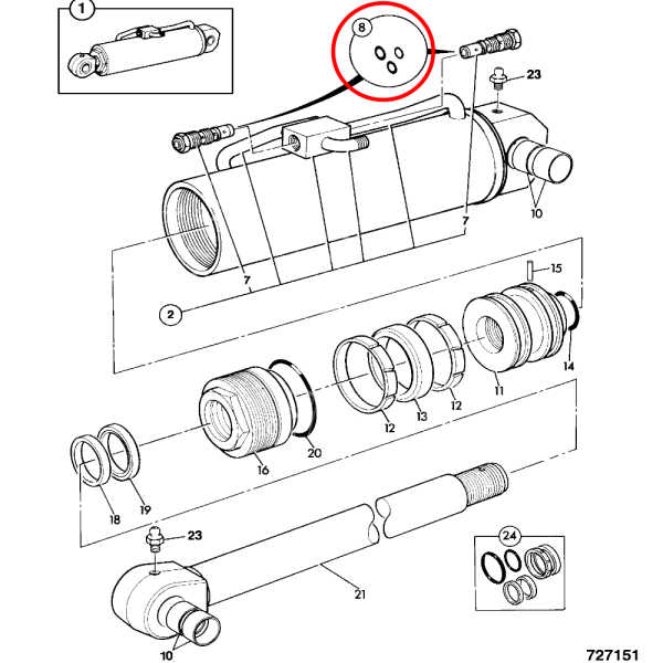 Zestaw uszczelnień zaworu bezpieczeństwa zamka siłownika JCB ładowarka 531-70 540FS 526 530 Sway 25/944001 25/912001 25/943901