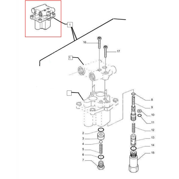 Hydraulisches Armhubventil 5180937, 5156362