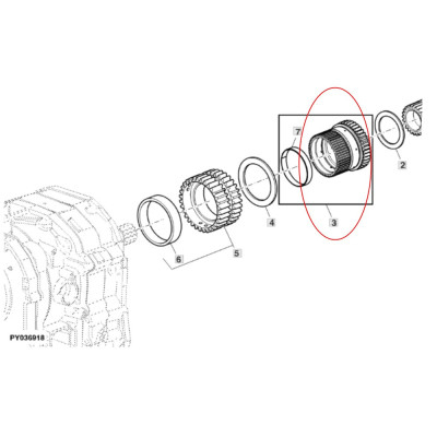 Koło zębate tryb skrzyni John Deere 6820 6930 premium 6120R 5080R 6320 6420 6920 RE228607