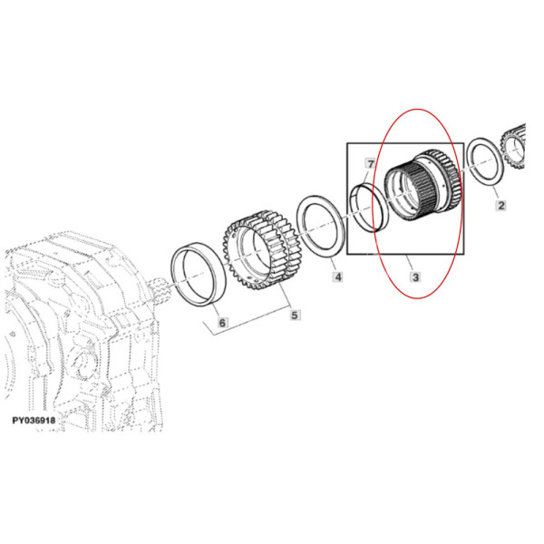 Koło zębate tryb skrzyni John Deere 6820 6930 premium 6120R 5080R 6320 6420 6920 RE228607