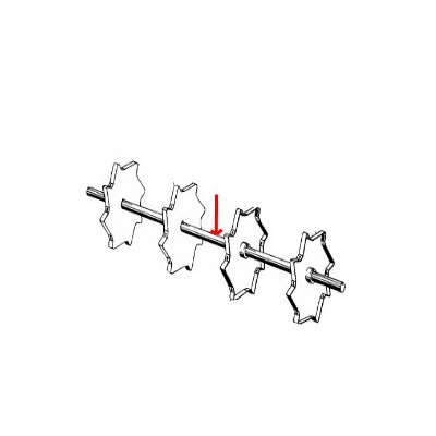 CS00-703419 Wałek odrzutnika słomy 1589mm