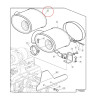 Tłumik wydechowy John Deere 6010 6110 6210 6310 6410 6510 6410 6020 6120 6220 6320 6420 AL117294