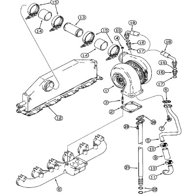 Przewód olejowy turbosprężarki Case Magnum 7110 7120 7130 7140 7150 7210 7220 7230 7240 7250 MX180 MX200 MX220 MX270 J921530