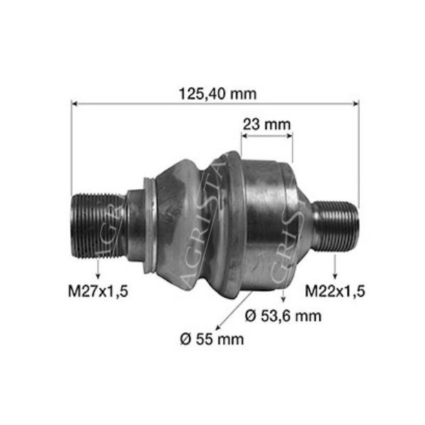 Czop sworzeń zwrotnicy claas Renault ares  stayer new holland 133741717 3665333M91 406724A1 6000104482 1-33-741-717