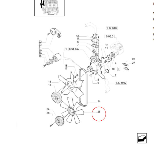Wentylator silnika Case MXM120 MXM130 MXM140 MXM155 MXM175 MXM190 New Holland TM120 TM130 TM140 TM155 TM175 TM190 82025804