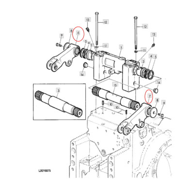 Zestaw ramion podnośnika John Deere 6100 6200 6300 6400 6500 6506 6600 L77718 L77719