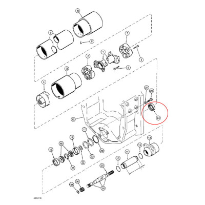 Uszczelniacz wałka skrzyni Case magnum 7130, 7140, 7210, 7220, 7230 7240, 7250 1997920C1 cr18662 1342254C1