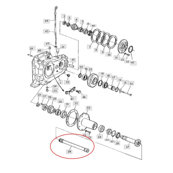 Wałek Przekładni john deere Z53560