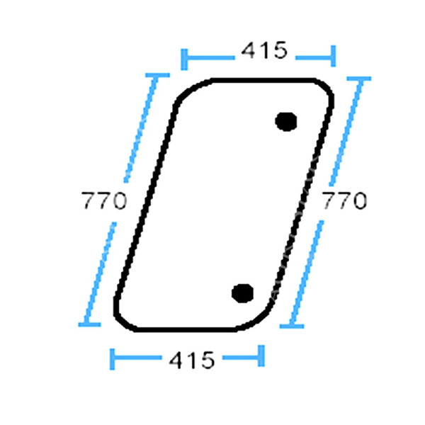 Szyba boczna John Deere 3100 3200 3300 3400 Claas Renault Ceres 65 70 75 85 95 6005010162