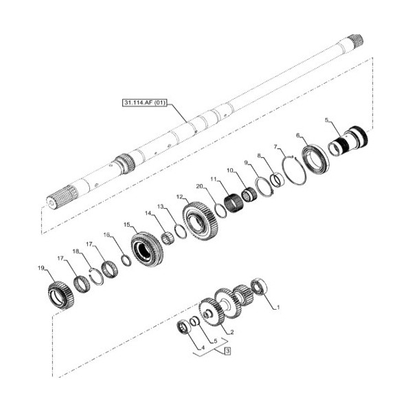 Welle ZAHNRADBAUGRUPPE Getriebe 47126623