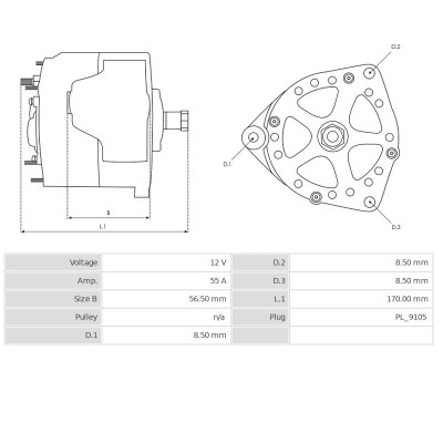 Alternator 14V 65A Claas Dominator perkins Case XL CS Fendt Farmer Favorit Deutz DX McCormick XTX