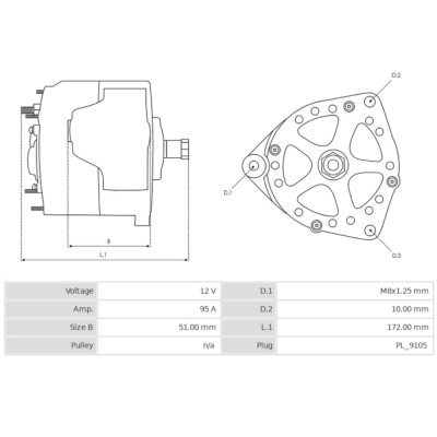 Alternator McCormick
MTX110, MTX125, MTX140, MTX155, MTX175, MTX200