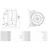 786634, 786635, 2871A156, 102211-8170 Alternator 14V 85A