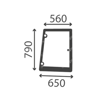Szyba boczna prawa Case MXM120 MXM130 MXM140 MXM190 New Holland TS90 TS100 TS110 TS115 83995321 82009812