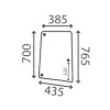 Szyba prawa boczna John Deere 6300 6400 6600 6800 6900 6010 6310 6610 6910 6020 6320 6620 6820  L171975 L113305 L170546 L211450